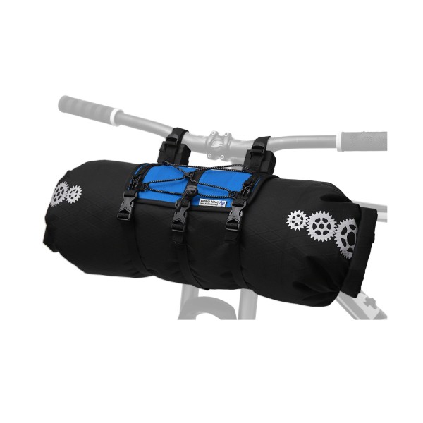 ROBO-KIWI Bikepacking Handlebar Bags - Front Harness + Dry Bag XP - bahama blue (1)