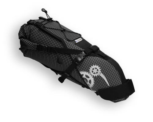 ROBO-KIWI Bikepacking Saddle Bags - Rear Harness + Dry Bag DGS - black